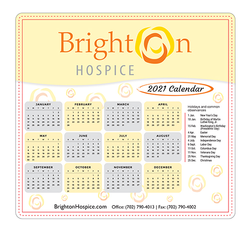 Brighton Hospice Calendar Mouse Pad Design