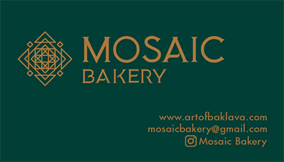 Mosaic Bakery Logo and Business Card Design