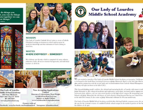 Our Lady of Lourdes Middle School Academy Brochure Design – 11×17