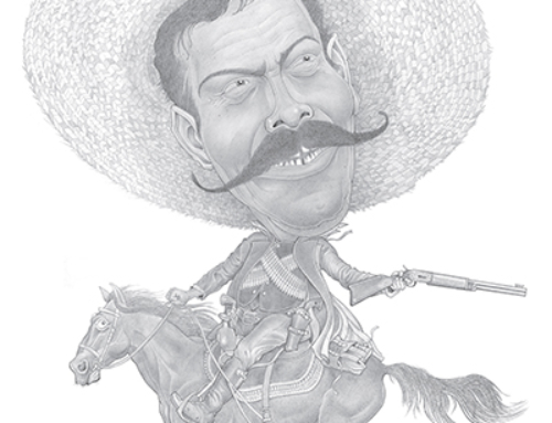 Francisco “Pancho Villa” Caricature Illustration – Pencil