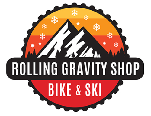 Rolling Gravity Shop Bike & Ski Logo Design