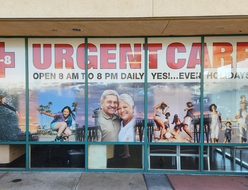 Urgent Care Clinic Window Graphics Design – east side