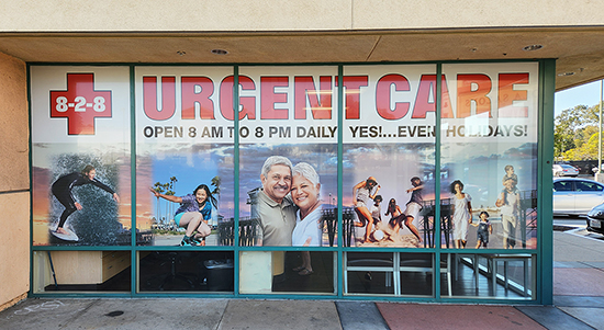 Urgent Care Window Graphics Design - Oceanside, CA